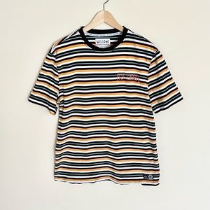 Welcome Surf Stripe Space T Shirt Mid Weight Men’s size Large